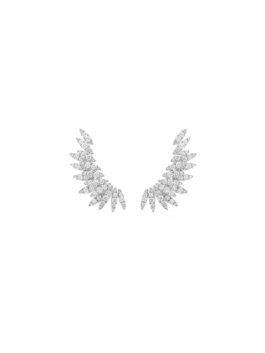 Wish Fine Jewelry 2.36ct Diamond 18K Gold Wing Climber Earrings | Thumbnail 1 Wish Fine Jewelry 2.36ct Diamond 18K Gold Wing Climber Earrings | Thumbnail 1
