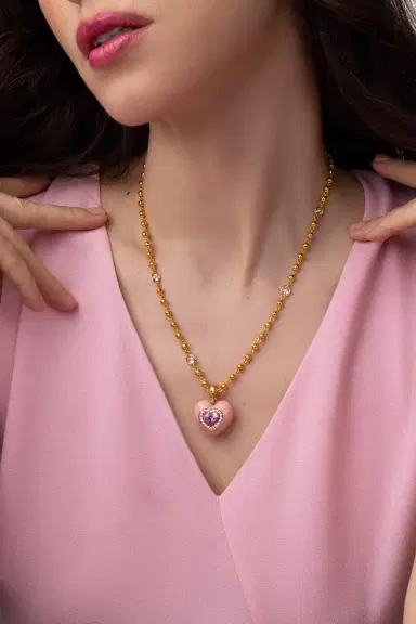 BUDDHA MAMA Ball Chain Diamond Necklace - 18in | Thumbnail 2