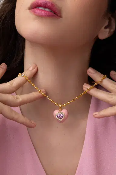 BUDDHA MAMA Ball Chain Diamond Necklace - 18in | Thumbnail 3
