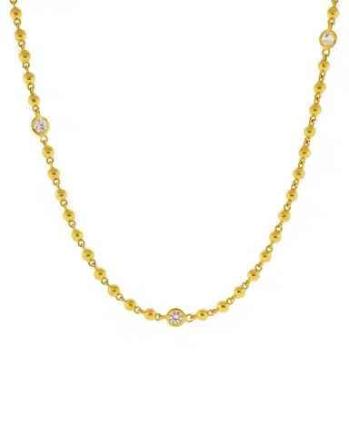 BUDDHA MAMA Ball Chain Diamond Necklace - 18in | Thumbnail 1
