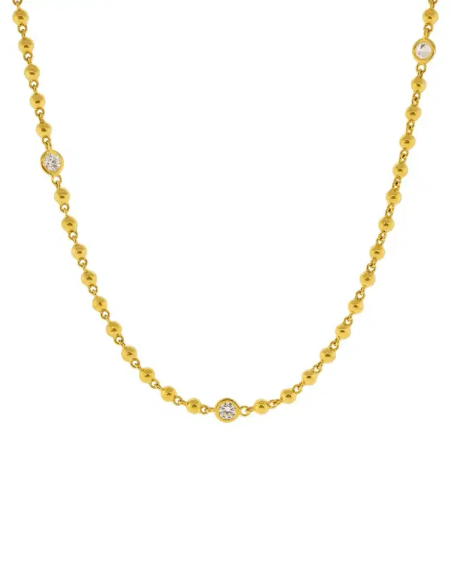 BUDDHA MAMA Ball Chain Diamond Necklace - 18in