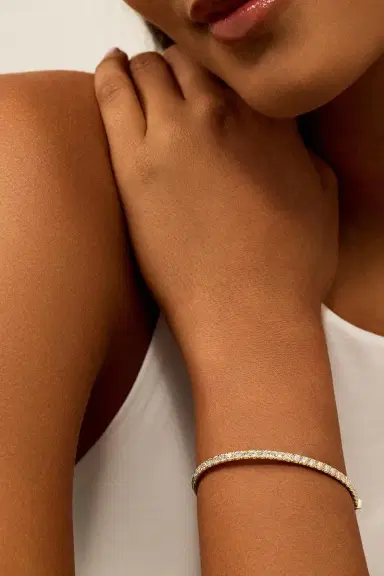 Melissa Kaye Medium Diamond Clara Cuff Bracelet | Thumbnail 2