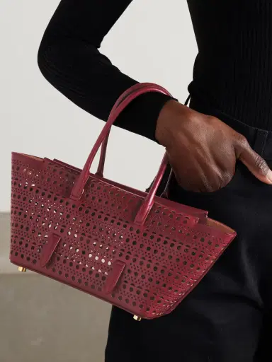 Alaïa New Mina 20 Laser-cut Leather Tote | Thumbnail 2