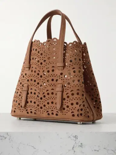 Alaïa Mina 20 Laser-cut Leather Tote | Thumbnail 3 Alaïa Mina 20 Laser-cut Leather Tote | Thumbnail 3