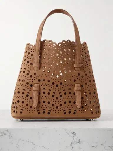 Alaïa Mina 20 Laser-cut Leather Tote | Thumbnail 1 Alaïa Mina 20 Laser-cut Leather Tote | Thumbnail 1