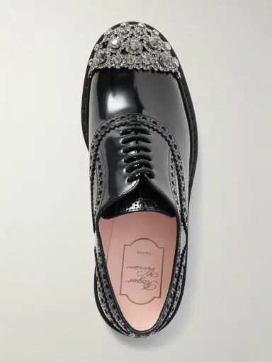 Roger Vivier Viv Rangers Flower Crystal-embellished Patent-leather Loafers | Thumbnail 5 Roger Vivier Viv Rangers Flower Crystal-embellished Patent-leather Loafers | Thumbnail 5