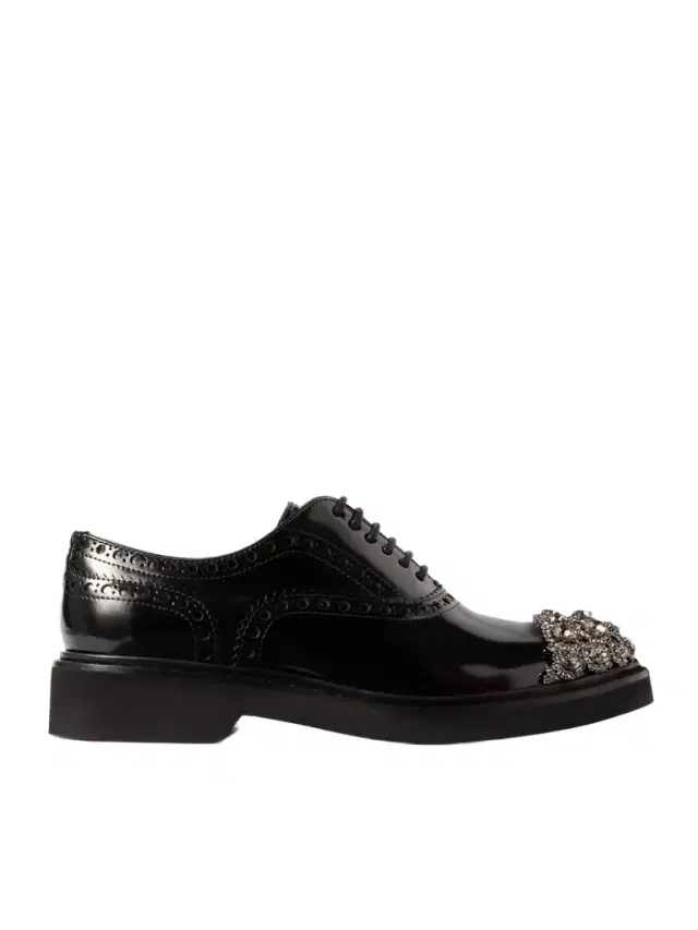 Viv Rangers Flower Crystal-embellished Patent-leather Loafers