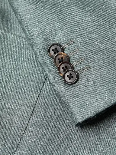 Corneliani Men's Wool-Blend Single-Breasted Blazer - Light Green | Thumbnail 6 Corneliani Men's Wool-Blend Single-Breasted Blazer - Light Green | Thumbnail 6