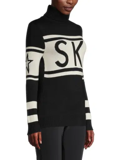 Perfect Moment Women's Wool Turtleneck Ski Sweater - Black | Thumbnail 3 Perfect Moment Women's Wool Turtleneck Ski Sweater - Black | Thumbnail 3
