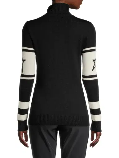 Perfect Moment Women's Wool Turtleneck Ski Sweater - Black | Thumbnail 4 Perfect Moment Women's Wool Turtleneck Ski Sweater - Black | Thumbnail 4
