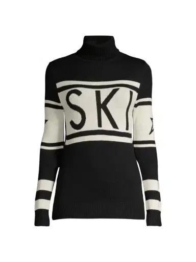 Perfect Moment Women's Wool Turtleneck Ski Sweater - Black | Thumbnail 6 Perfect Moment Women's Wool Turtleneck Ski Sweater - Black | Thumbnail 6