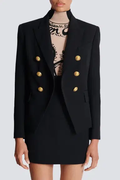 Balmain DOUBLE-BREASTED JACKET - NOIR | Thumbnail 3