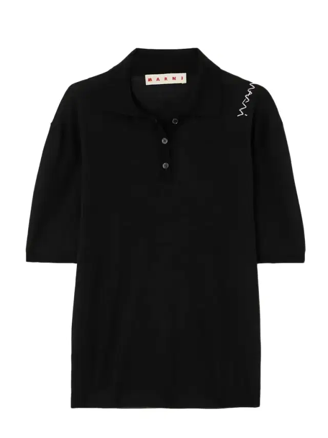 Embroidered Wool And Silk-blend Polo