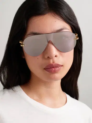 DIOR Eyewear Cd Chain M2u Rimless Aviator-style Gold-tone Sunglasses | Thumbnail 2 DIOR Eyewear Cd Chain M2u Rimless Aviator-style Gold-tone Sunglasses | Thumbnail 2