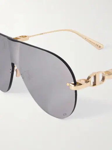 DIOR Eyewear Cd Chain M2u Rimless Aviator-style Gold-tone Sunglasses | Thumbnail 4 DIOR Eyewear Cd Chain M2u Rimless Aviator-style Gold-tone Sunglasses | Thumbnail 4