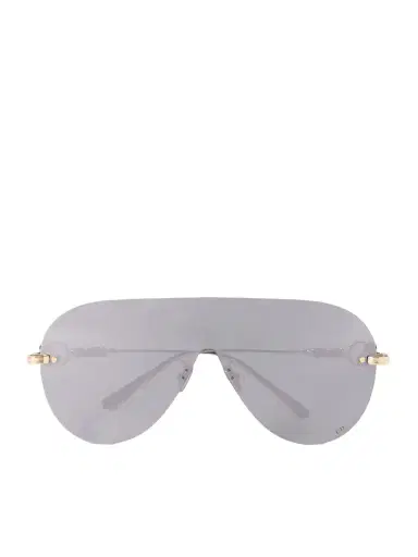 DIOR Eyewear Cd Chain M2u Rimless Aviator-style Gold-tone Sunglasses | Thumbnail 1 DIOR Eyewear Cd Chain M2u Rimless Aviator-style Gold-tone Sunglasses | Thumbnail 1
