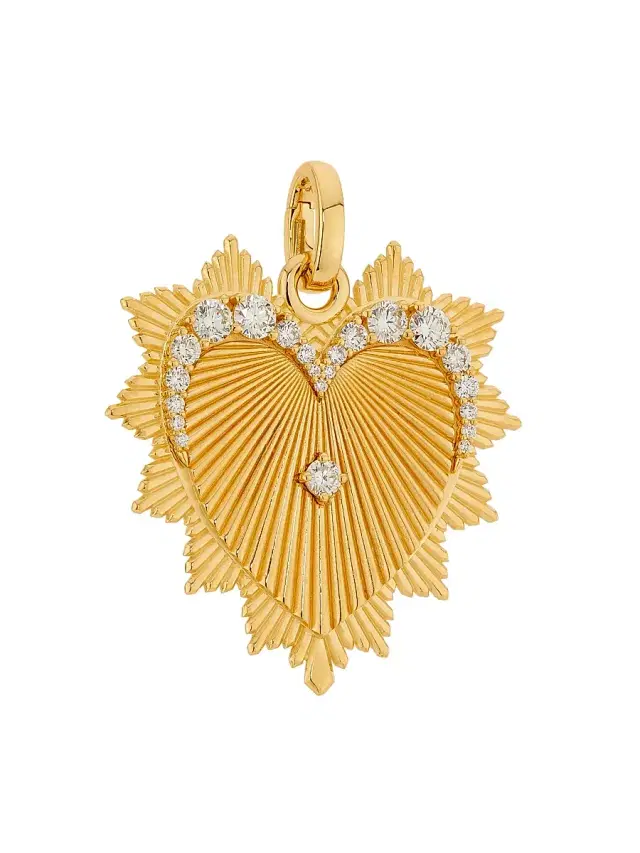 Women's True Love 18K Yellow Gold & 0.09 TCW Diamond Heart Love Token - Yellow Gold