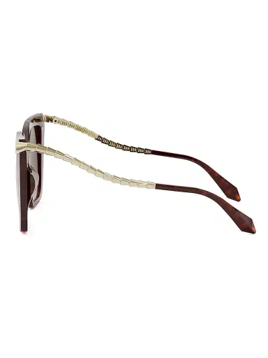 BVLGARI Women's Serpenti 55MM Butterfly Sunglasses - Red Havana Gradient Brown | Thumbnail 3