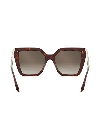 BVLGARI Women's Serpenti 55MM Butterfly Sunglasses - Red Havana Gradient Brown | Thumbnail 5