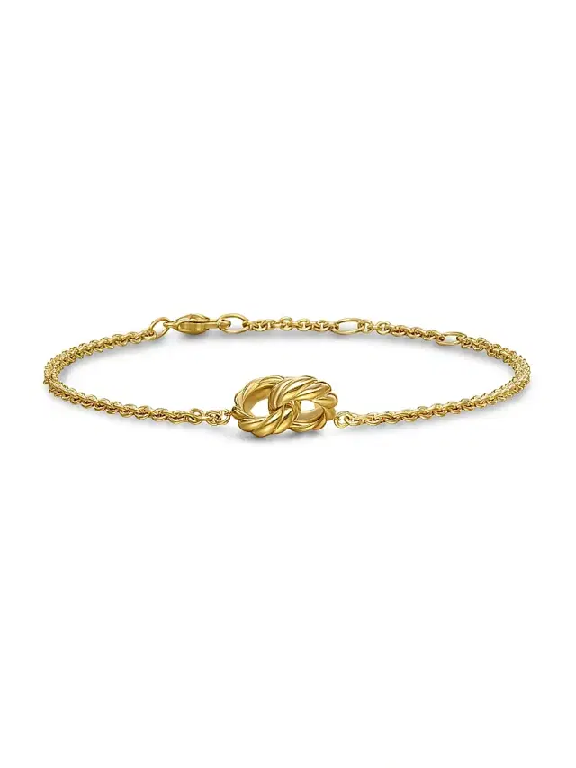 Women's Sculpted Cable Chain Bracelet in 18K Yellow Gold, 8MM - Gold