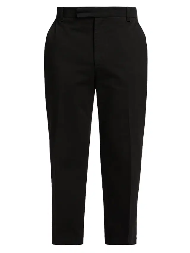 Men's Utility Twill Chino Trousers - Black