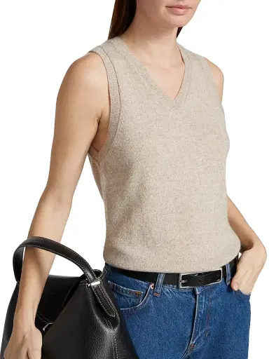 Reformation Women's Cashmere-Wool Tank - Barley - Size Medium | Thumbnail 6