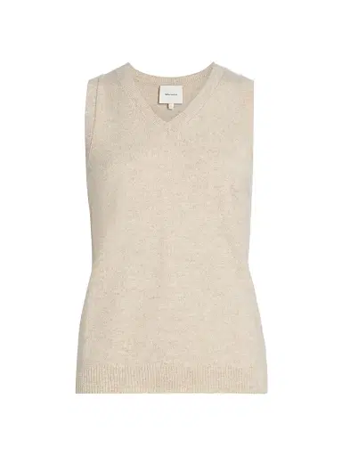 Reformation Women's Cashmere-Wool Tank - Barley - Size Medium | Thumbnail 1