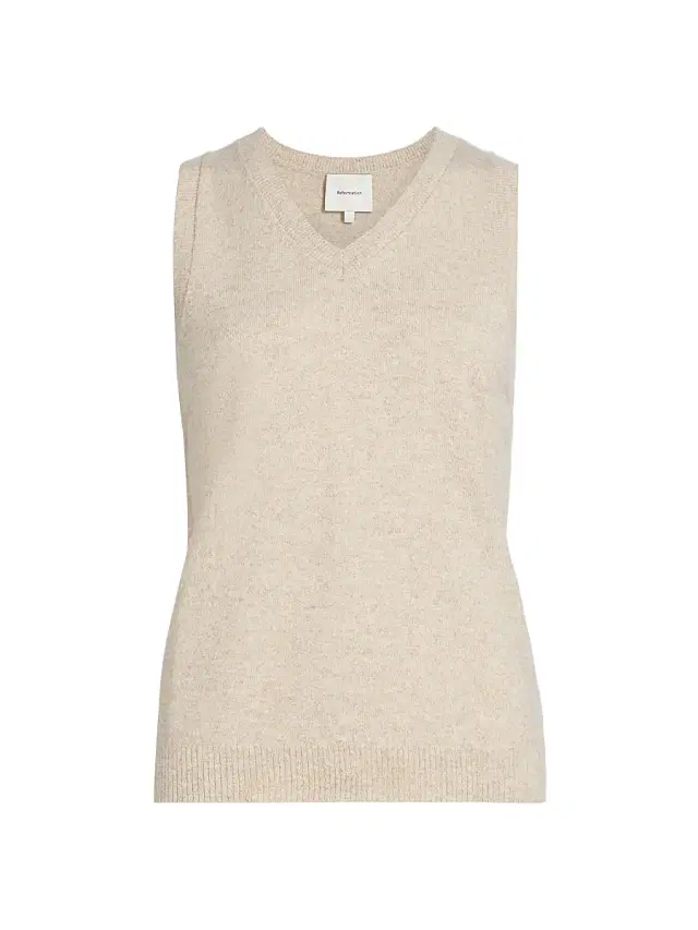 Reformation Women's Cashmere-Wool Tank - Barley