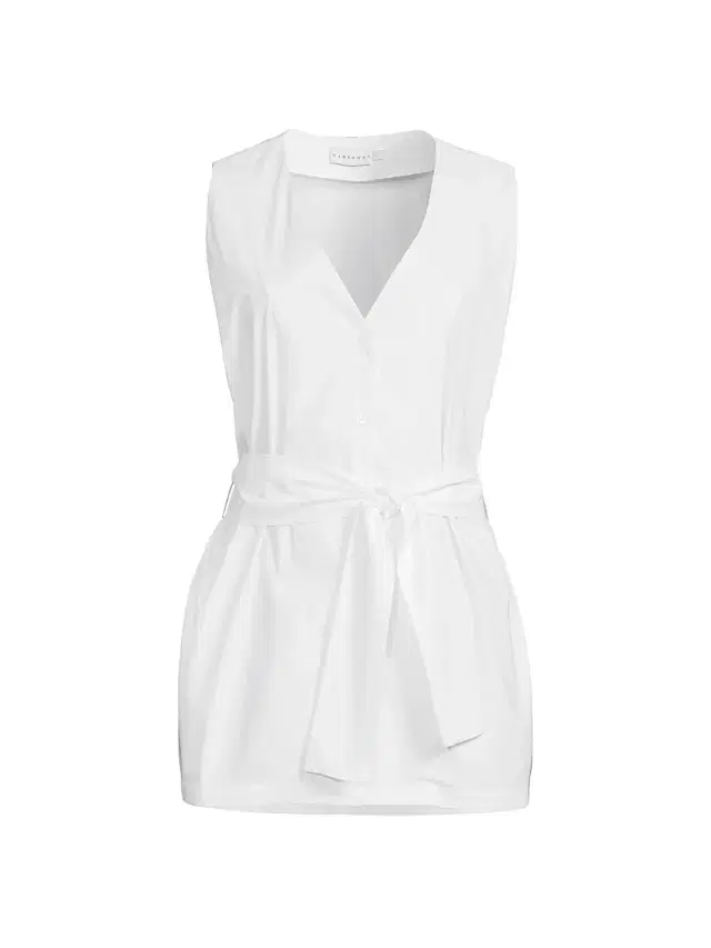 Harshman Women's Reya Belted Sleeveless Top - White