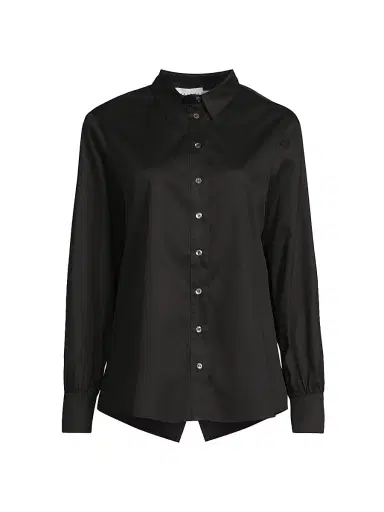 Harshman Women's Franklin Button-Front Shirt - Black | Thumbnail 1