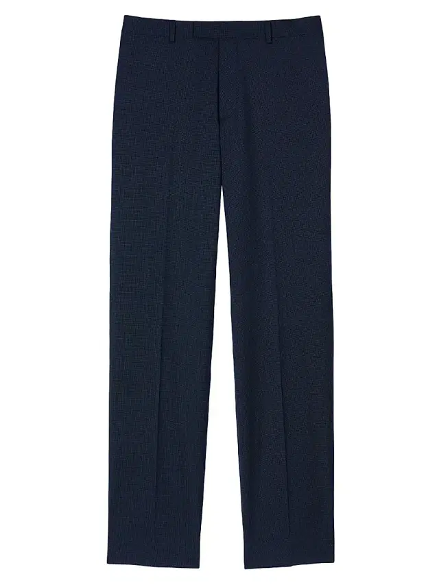 Men's Wool Suit Trousers - Royal Blue