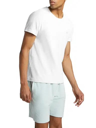 Vilebrequin Men's Terry Cotton-Blend Crewneck T-shirt - White - Size XXL | Thumbnail 3