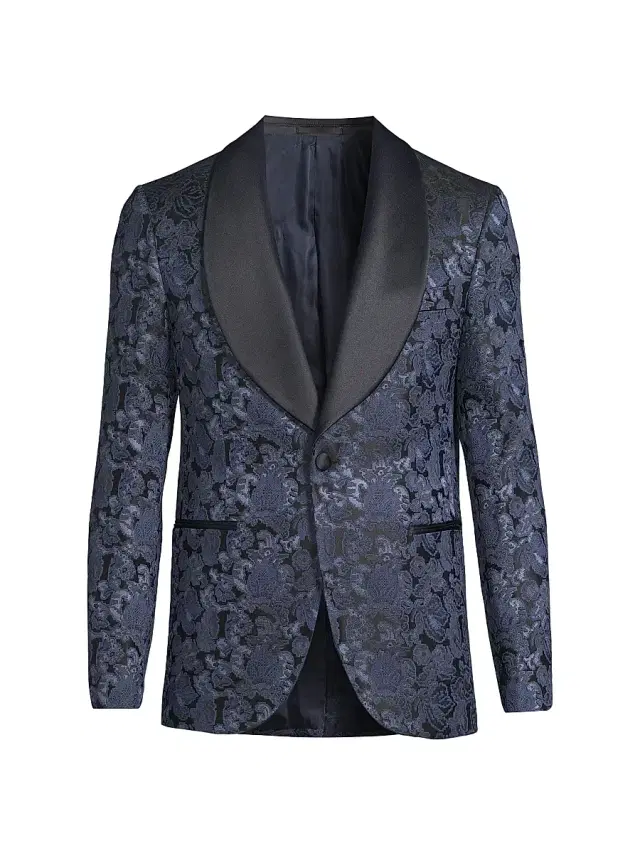 Pal Zileri Men's Novel Smoking Jacket - Navy