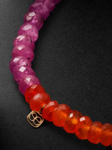 Sydney Evan 14-Karat Gold Multi-Stone Beaded Bracelet - Men | Thumbnail 3 Sydney Evan 14-Karat Gold Multi-Stone Beaded Bracelet - Men | Thumbnail 3