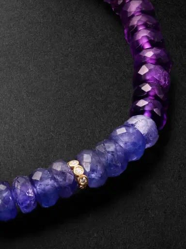 Sydney Evan 14-Karat Gold Multi-Stone Beaded Bracelet - Men | Thumbnail 4 Sydney Evan 14-Karat Gold Multi-Stone Beaded Bracelet - Men | Thumbnail 4