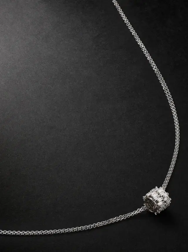 Suzanne Kalan 18-Karat White Gold Diamond Necklace - Men