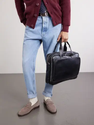 Brunello Cucinelli Textured-Leather Briefcase - Men | Thumbnail 2 Brunello Cucinelli Textured-Leather Briefcase - Men | Thumbnail 2