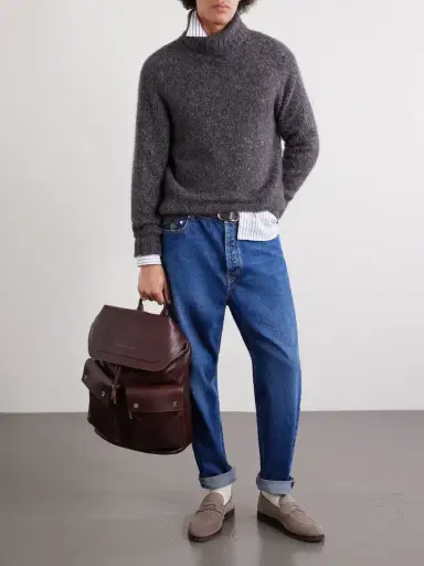 Brunello Cucinelli Leather Backpack - Men | Thumbnail 3 Brunello Cucinelli Leather Backpack - Men | Thumbnail 3