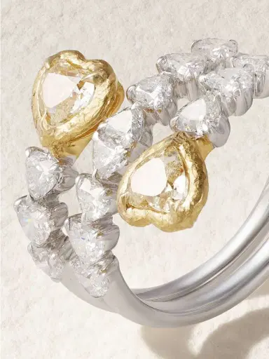 Kamyen Heart 18-karat White And Yellow Gold Diamond Ring | Thumbnail 4 Kamyen Heart 18-karat White And Yellow Gold Diamond Ring | Thumbnail 4