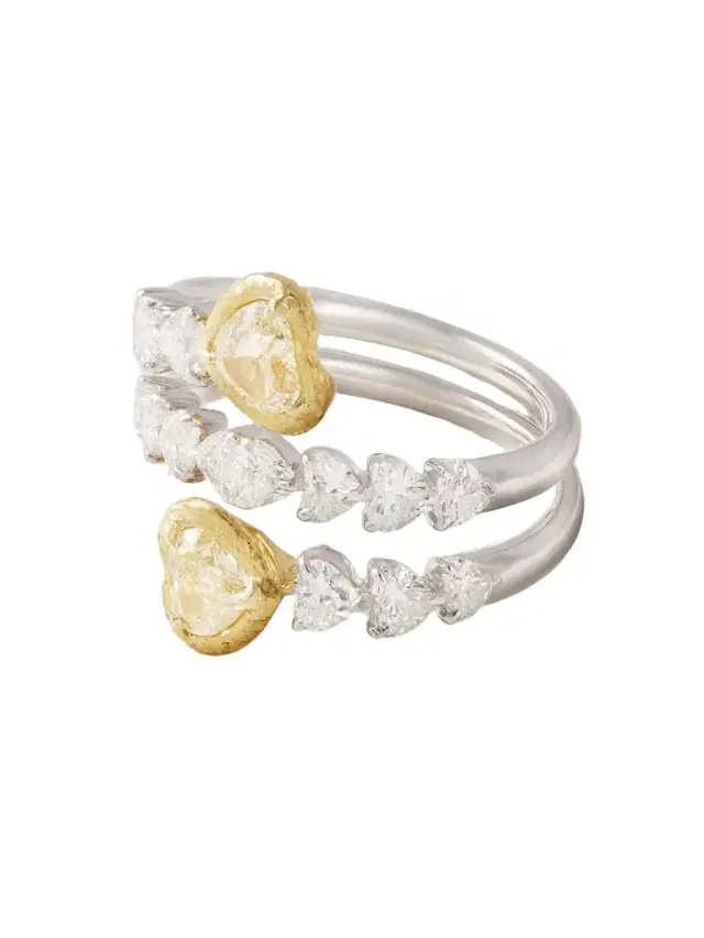 Heart 18-karat White And Yellow Gold Diamond Ring