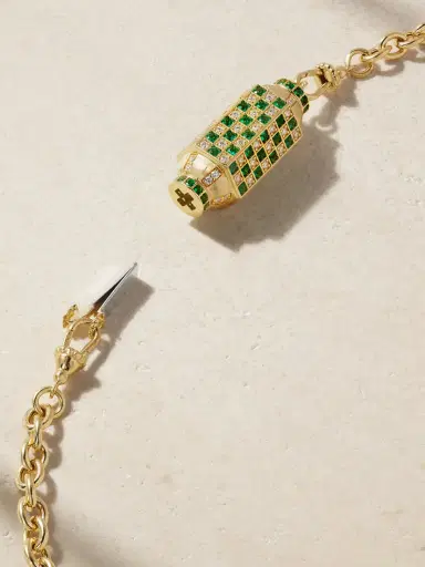 Marie Lichtenberg Check Locket 18-karat Gold, Emerald And Diamond Necklace | Thumbnail 3 Marie Lichtenberg Check Locket 18-karat Gold, Emerald And Diamond Necklace | Thumbnail 3