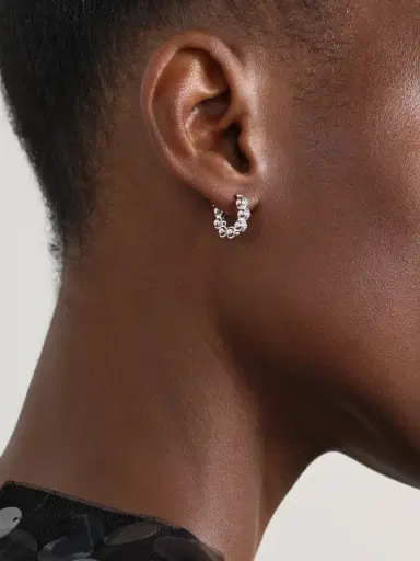 L’Atelier Nawbar The Atom 18-karat White Gold Diamond Hoop Earrings | Thumbnail 2 L’Atelier Nawbar The Atom 18-karat White Gold Diamond Hoop Earrings | Thumbnail 2