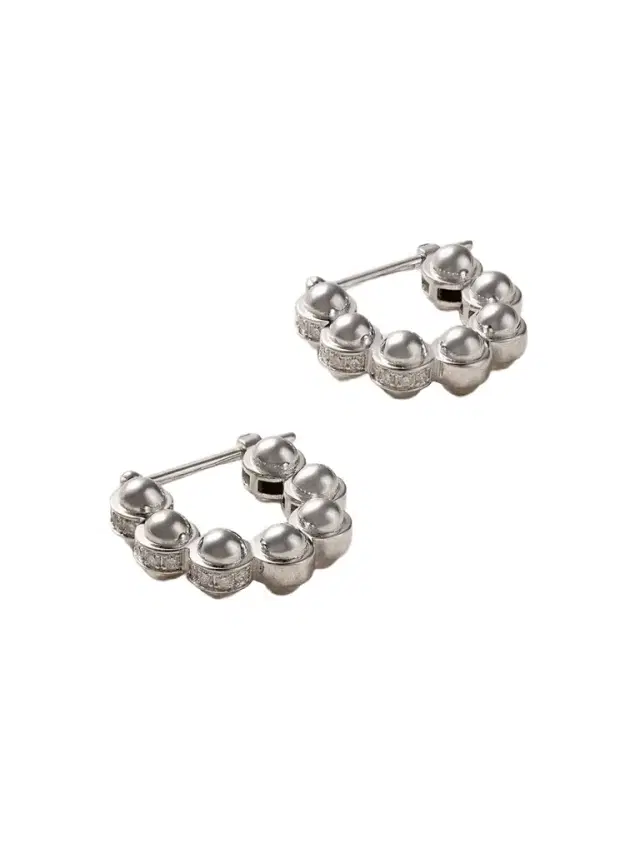L’Atelier Nawbar The Atom 18-karat White Gold Diamond Hoop Earrings