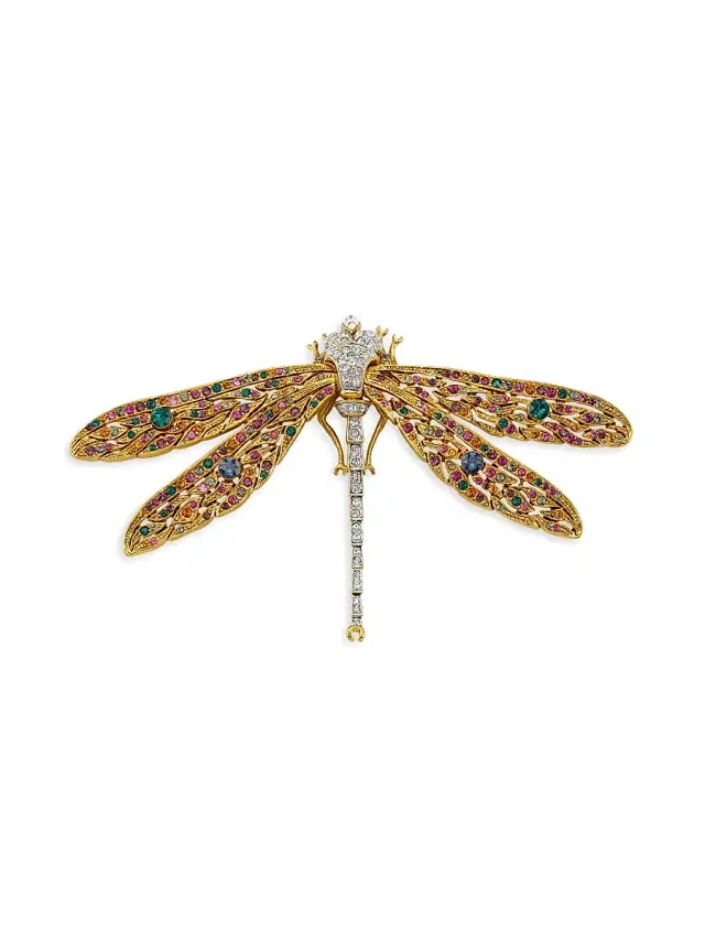Women's Goldtone Multicolored Rhinestone Dragonfly Pin Women's Goldtone Multicolored Rhinestone Dragonfly Pin