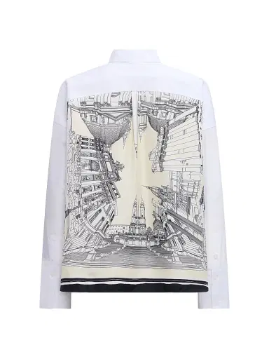 Callas Milano Women's Sirene Scarf Back Shirt - White | Thumbnail 2 Callas Milano Women's Sirene Scarf Back Shirt - White | Thumbnail 2