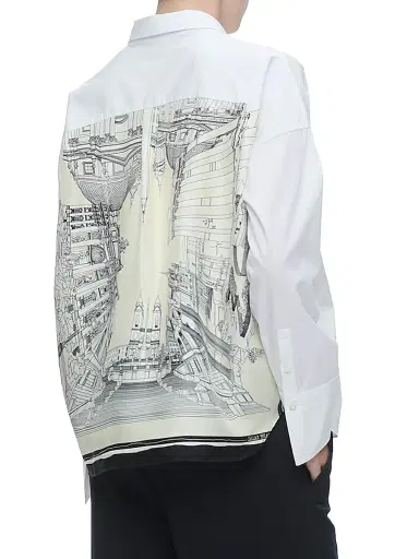 Callas Milano Women's Sirene Scarf Back Shirt - White | Thumbnail 4 Callas Milano Women's Sirene Scarf Back Shirt - White | Thumbnail 4