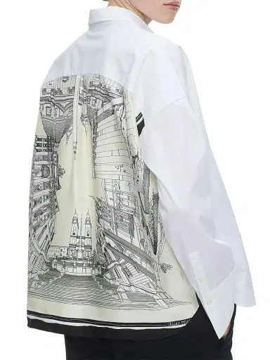 Callas Milano Women's Sirene Scarf Back Shirt - White | Thumbnail 5 Callas Milano Women's Sirene Scarf Back Shirt - White | Thumbnail 5
