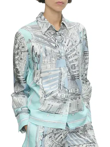 CALLAS MILANO Women's Cameron Rome Scarf Shirt | Thumbnail 2 CALLAS MILANO Women's Cameron Rome Scarf Shirt | Thumbnail 2