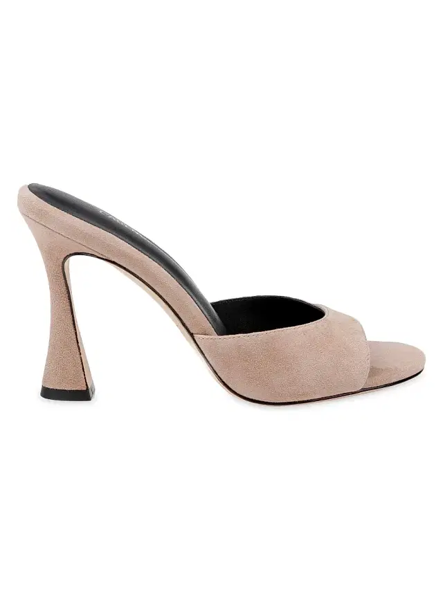 L'AGENCE Women's Avery 95MM Suede Mules - Cappuccino Suede