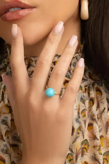 IRENE NEUWIRTH JEWELRY Medium Turquoise Gumball Ring | Thumbnail 5 IRENE NEUWIRTH JEWELRY Medium Turquoise Gumball Ring | Thumbnail 5